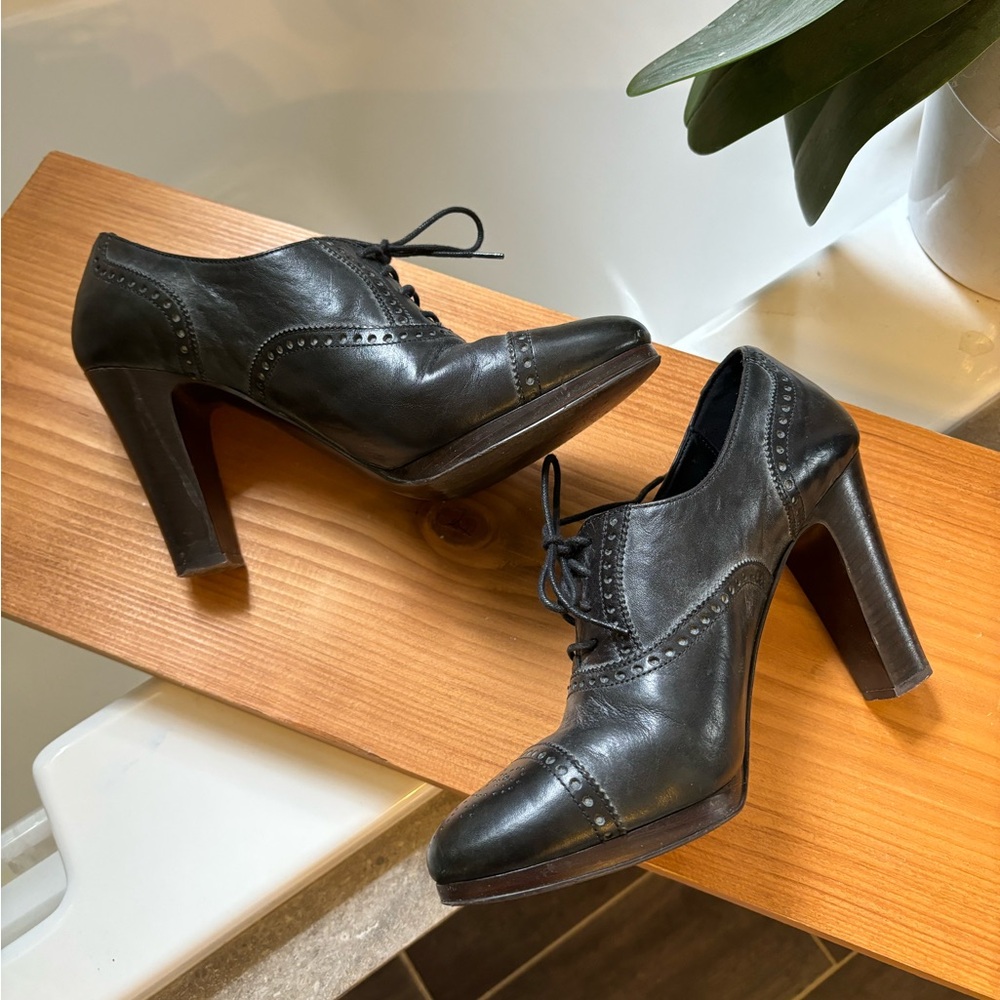 J.Crew high heel brogue shoes size 8.5